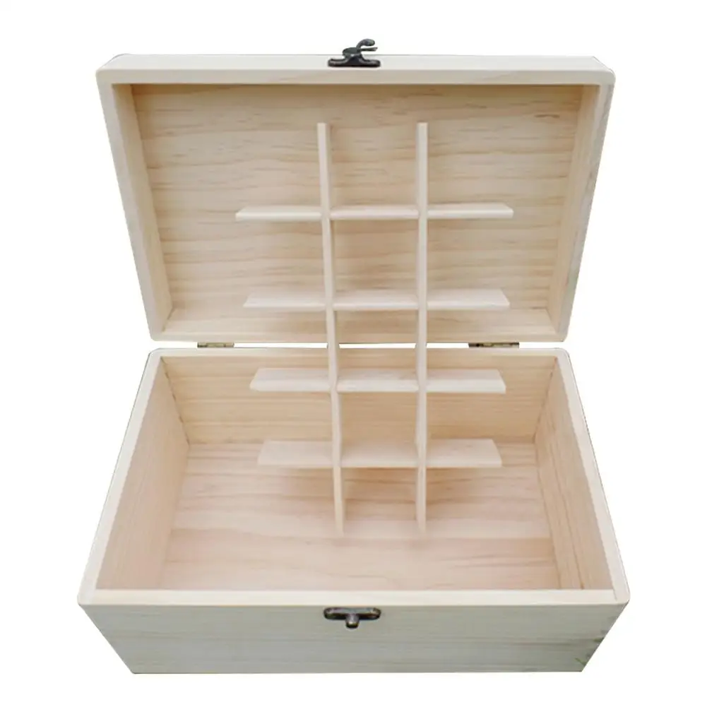 Boîte de Stockage d'Huile Essentielle, Rangement Coffret en Bois