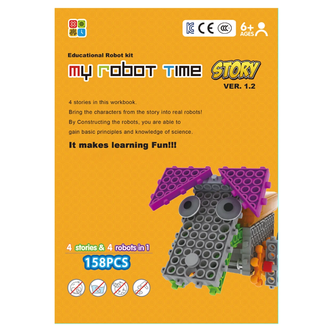 4 в 1 My Robot Time Toy Land Series робот строительный блок набор монтажный развивающий робот игрушка-1-Story