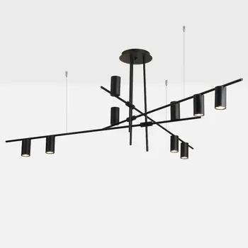 

Sale Designer Dining Long Chandelier Lights Minimalist Modern Black Lustres Pendentes Lamps Dinning Room Lights hanging lamp