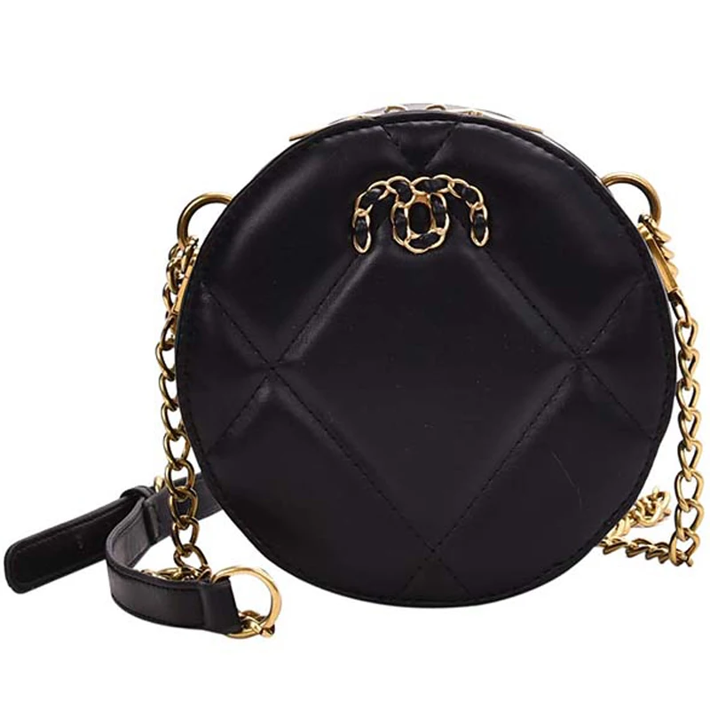 

iVog New Arrival Everyday Ladies Small Clutch Crossbody Shoulder Handbag cc Chain Round Hand Bags for Women 2019