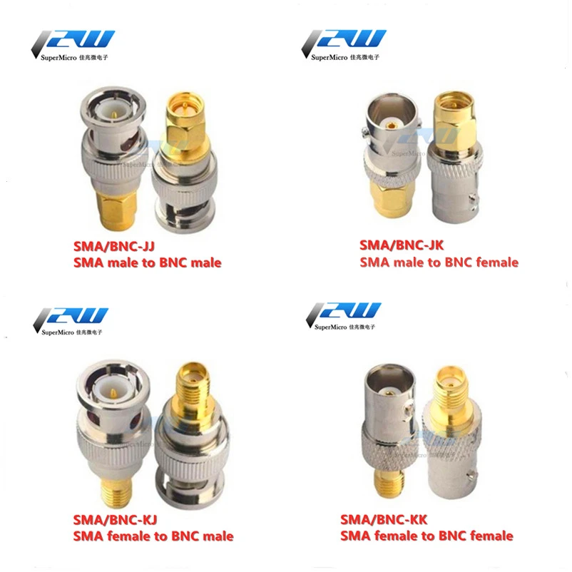 BNC To SMA Connectors Type Male Female RF Connector Adapter Test