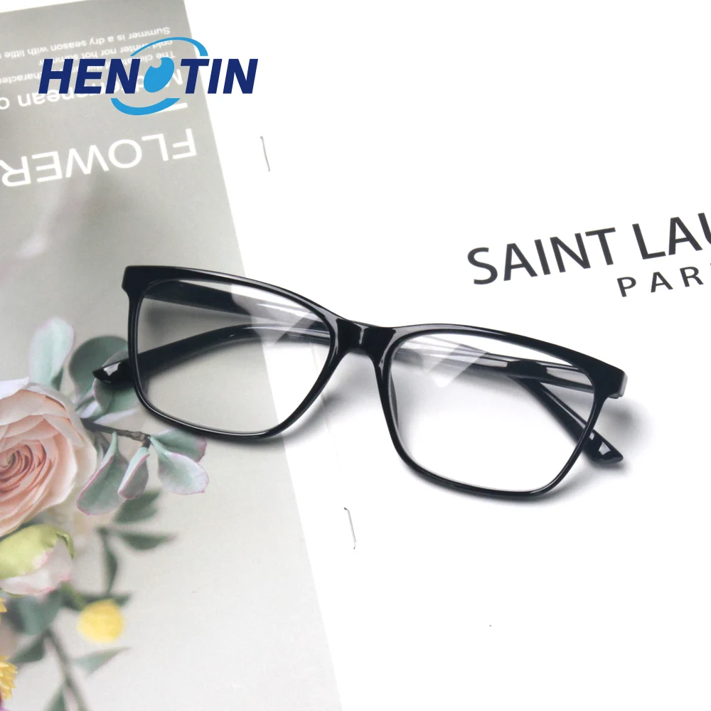 

Fashion rectangular reading glasses for men and women spring hinge colorful printed eyeglasses frames