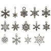 30 Uds al azar estilo antiguo Navidad colgantes copos de nieve Charms para collar DIY pulsera de joyería ► Foto 3/6