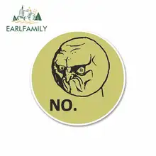 EARLFAMILY 13cm x 13cm for Meme Face Head Anime Bumper Trunk Truck Graphics Vinyl JDM RV VAN 3D DIY Fine Decal Accessories