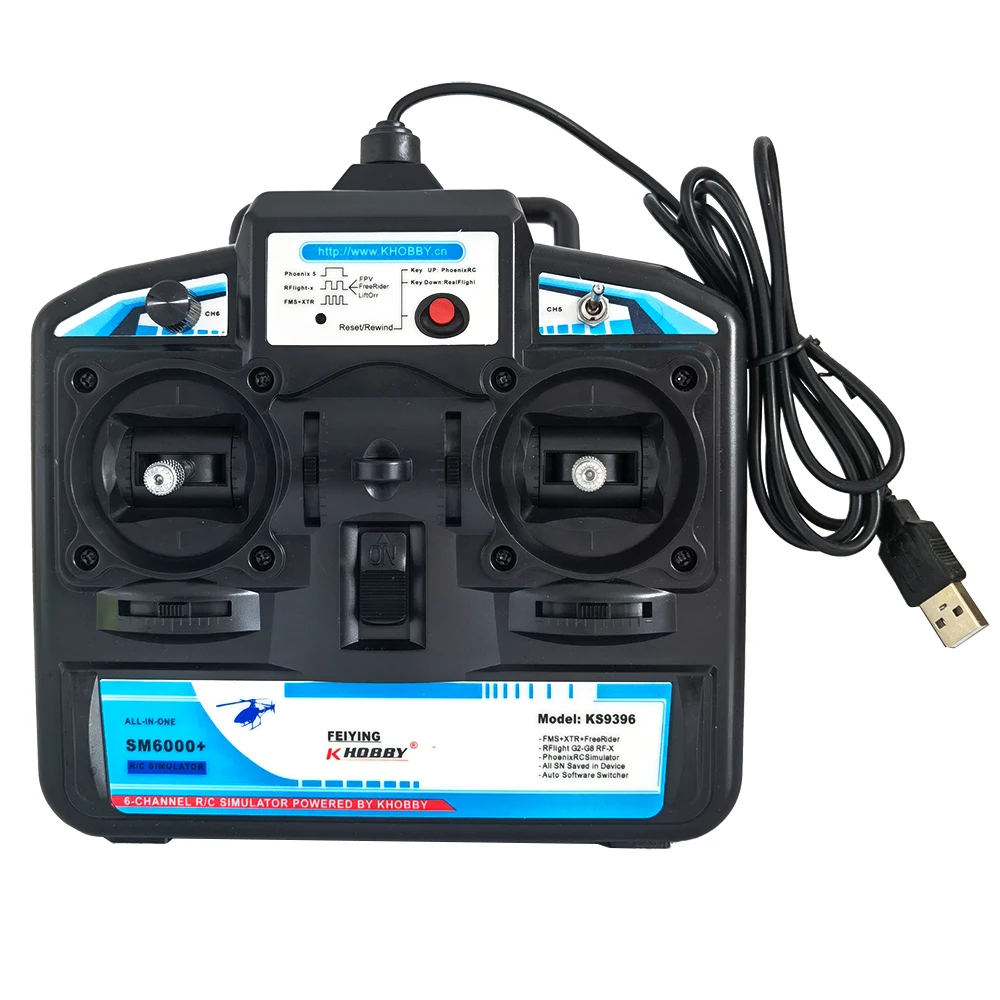 

SM6000 6CH SM20008 8CH симулятор полета с кнопкой сброса для SM600 SM2000 KS9108 FMS XTR PhoenixRC RealFlight G8 G9