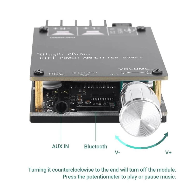 HIFI беспроводной Bluetooth 5,0 TPA3116 цифровой усилитель мощности аудио Плата TPA3116D2 50WX2 стерео усилитель Amplificador домашний кинотеатр