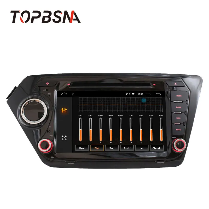 Perfect TOPBSNA Android 9.0 2 Din Car DVD Player For Kia k2 RIO 2010-2015 Car Multimedia player GPS Navigation DVD Stereo Audio WIFI RDS 1