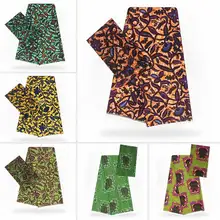 Имитация шелковой ткани африканская ткань с принтом 4+ 2 ярдов африканская ткань нигерийская Анкара Африканский Воск tissu! YB01