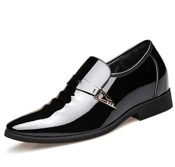 

Men Formal Shoes Pointed Toe Office Business Wedding Patent Leather Oxford Shoes Driving Shoes Soft Bottom Comfortable shoes
