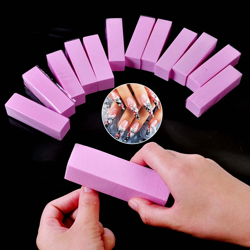 

1 Pink Form Nail Buffers File for UV Gel White Nail File Buffer Block Polish Manicure Pedicure Sanding Nail Art Tool Nail Sponge