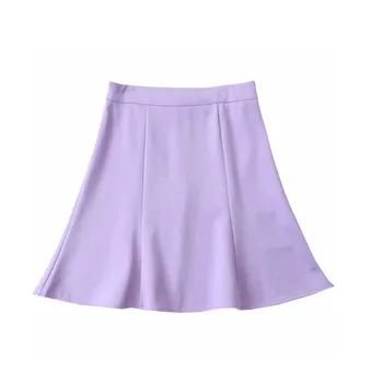 

Australia Non-mainstream Design Solid Color High-waisted Significant Leg Length Skirt 2020 Summer New Products Slimming Full Ski