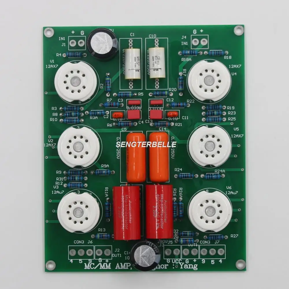 em Sansui Circuito de Alto Nível, 12AX7 + 12AU7