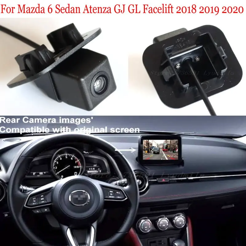 For Mazda 6 Sedan Atenza GJ GL Facelift 2018 2019 28 Pins Adapter cable RCA Original Screen Compatible With 6V Rear View Camera |