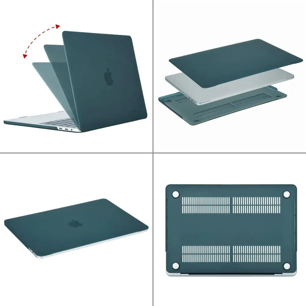 Matte Deep Teal Чехол MOSISO Crystal для ноутбука MacBook Touch ID A1932 чехол для Macbook Air 13 A1466 A1369 Pro 13 15 Touch Bar A2159 A1990 - Цвет: Matte Deep Teal