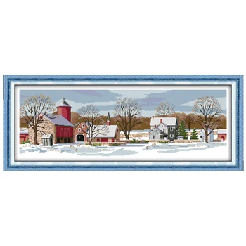 

Northern scenery painting counted 11CT 14CT DIY kit Chinese wholesale Cross Stitch embroidery needlework Sets home decor