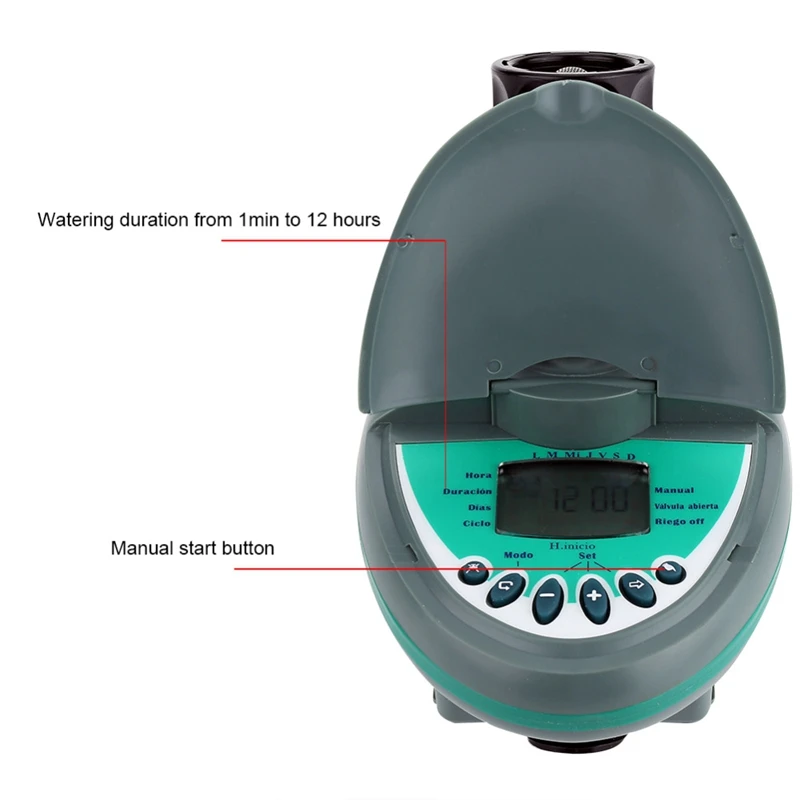 

Hot Sale Home Automatic Smart Lcd Display Water Timer Controller Electronic Garden Irrigation Watering Timer System Controller