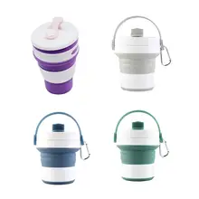 Силиконовая складная чашка, выдвижная кофейная чашка для путешествий, удобная чашка для питья, дорожная бутылка для воды светильник, дорожная чашка