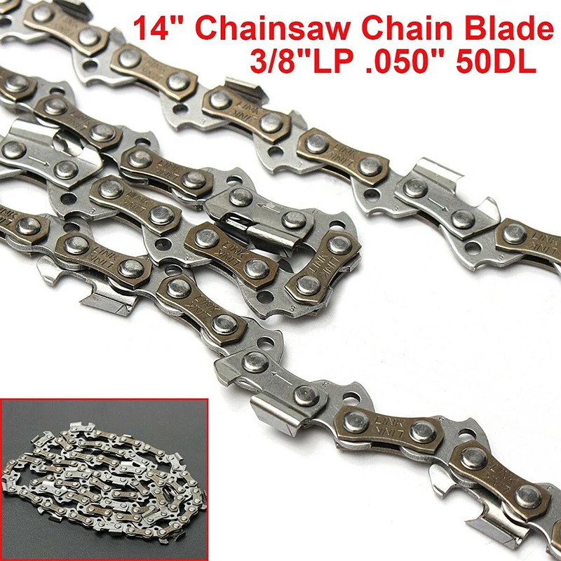

14" Chainsaw Chain Chain Saw Bar Pitch 3/8 Inch Pitch LP.050 50 Drive Links for Electric Saw 009 010 017 019 023 MS170 MS180