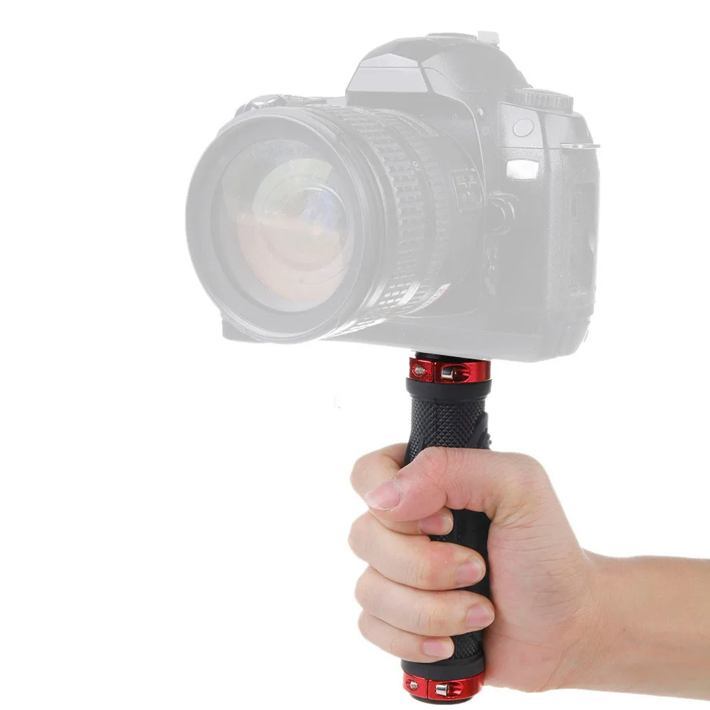 1/4'' rubber Handle Grip Stabilizer Holder Stand Handheld Tripod For Camera Video LED flash Fill light camera holder camera gimbal stabilizer