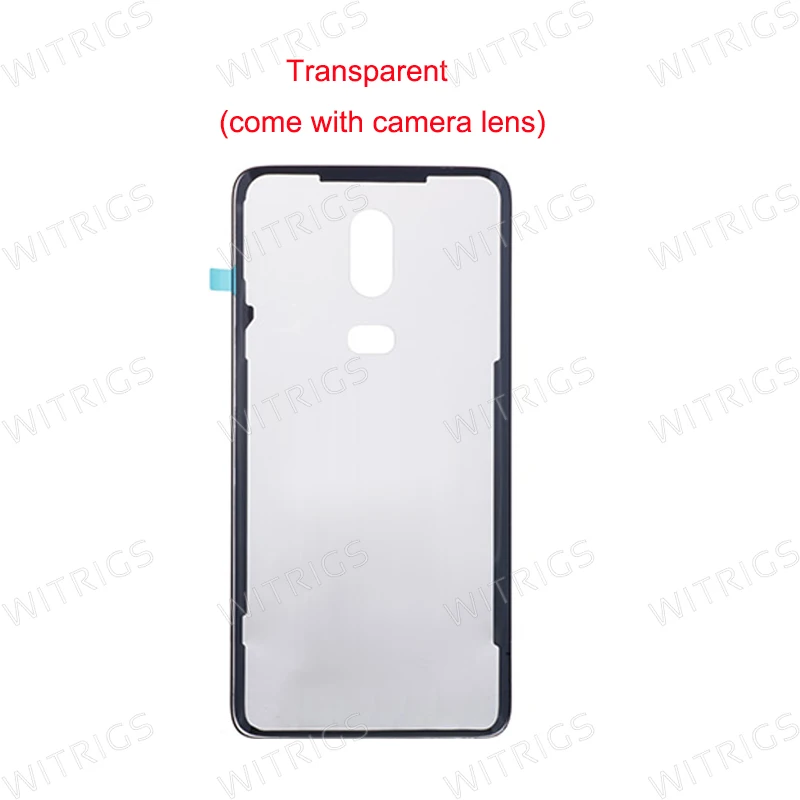 Witrigs For OnePlus 6 Battery Cover Back Cover Rear Door Housing Cover Case Shell Replacement With adhesive Lens For One Plus 6 (6)
