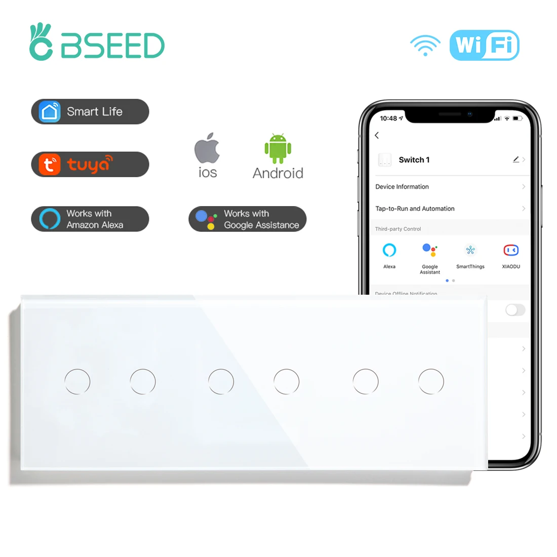 Bseed Smart Wifi Touch Switch 1 Gang 1/2/3 Way – Bseedswitch