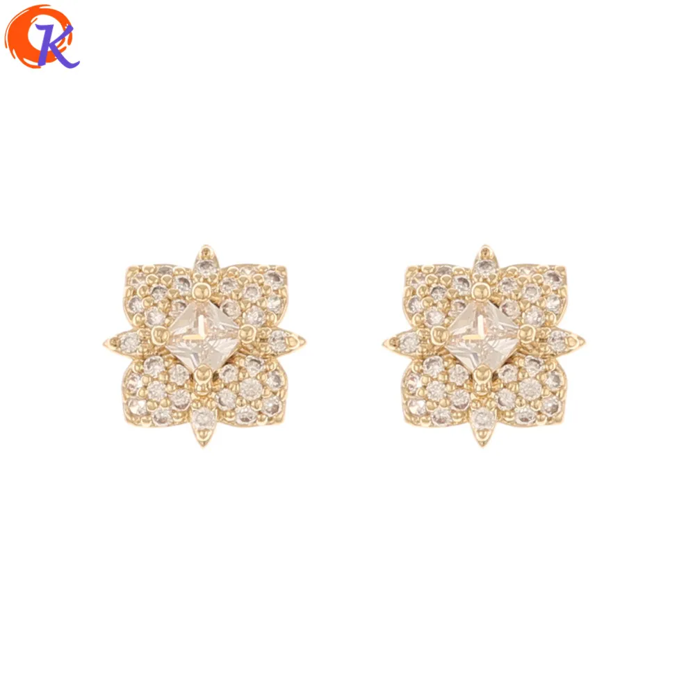 Cordial Design 40Pcs Jewelry Accessories/Hand Made/Cubic Zirconia Charms/Genuine Gold Plating/DIY Making/Fingernail Findings - cordial