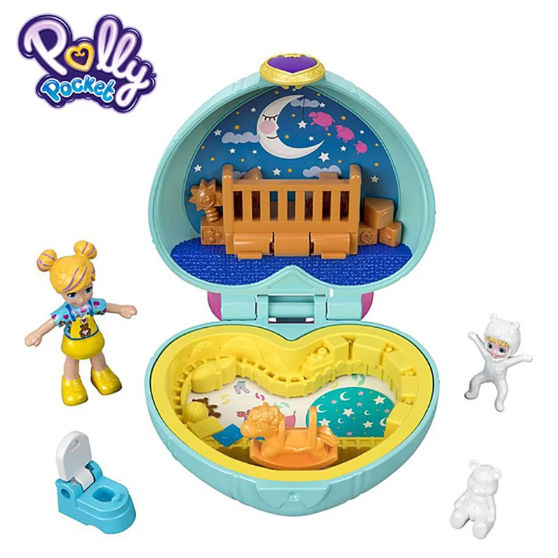 2019 Polly Pocket Micro Series 6 Styles Mini Hidden World Scene Girl House Dolls with Polly Stick Original Toys for Girls Gifts