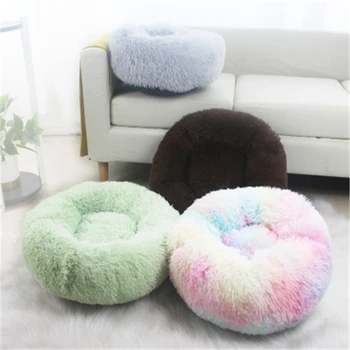 

2020 Super Soft Dog Bed Washable long plush Dog Kennel Deep Sleep Dog House Velvet Mats Sofa For Dog Chihuahua Dog Basket Pet