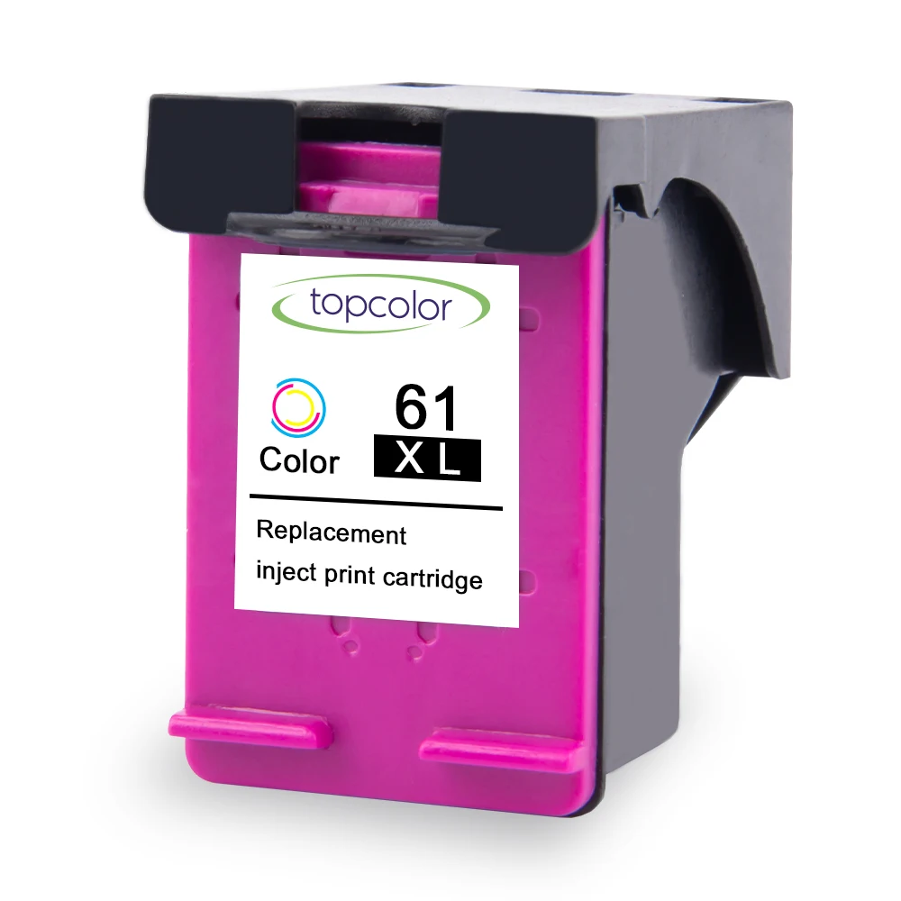 Topcolor переработанного чернильного картриджа для hp 61XL hp 61 XL совместимый для hp с чернилами hp Deskjet 1000 1055 2000 1050 2050 2512 3000 J110a J210a J310a 5530 - Цвет: 61XL-Color