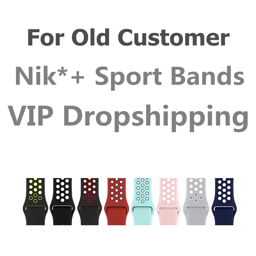 

VIP Dropshipping Nike+ Sport bands for Apple Watch 40mm 44mm Soft silicone Watchbands for iwatch Series 4/3/2 38mm 42mm