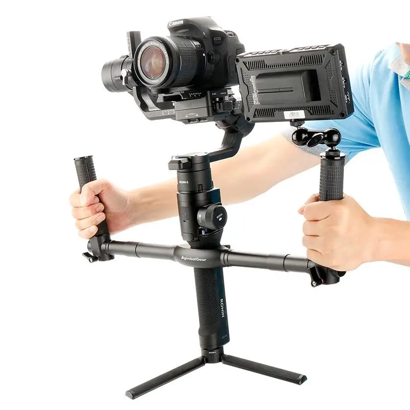AgimbalGear Dual Handgrips Handheld Camera Video Stabilizer Gimbal Accessories Extended Handle Grips Handbar Mount for Dji Ronin