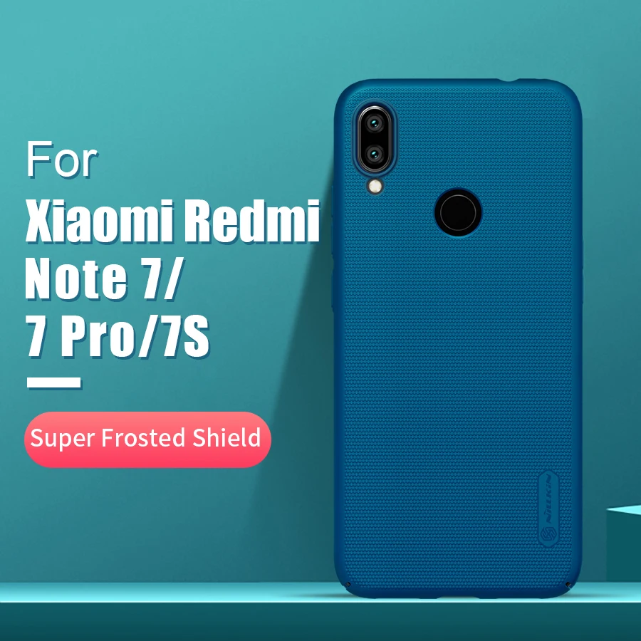 

Redmi note 7 case 6.3 NILLKIN Frosted PC Matte hard back cover Gift Phone Holder For xiaomi redmi note 7 pro case Redmi note 7s
