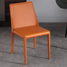 Скандинавские обеденные стулья, домашний современный простой светильник, роскошный ресторанный стул, стул на спине, стул для кафе, кабинета, кожаное седло