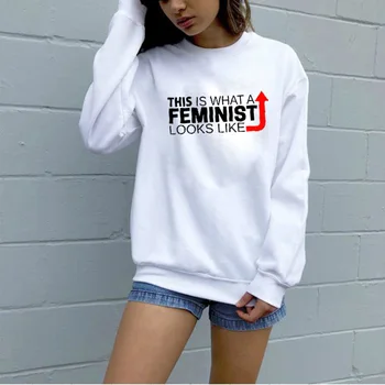 

Loose Fit Unisex Hoodies Winter Wear Women Sweatshirt This Is What A Feminist Looks Like Feminism Slogan Crewneck