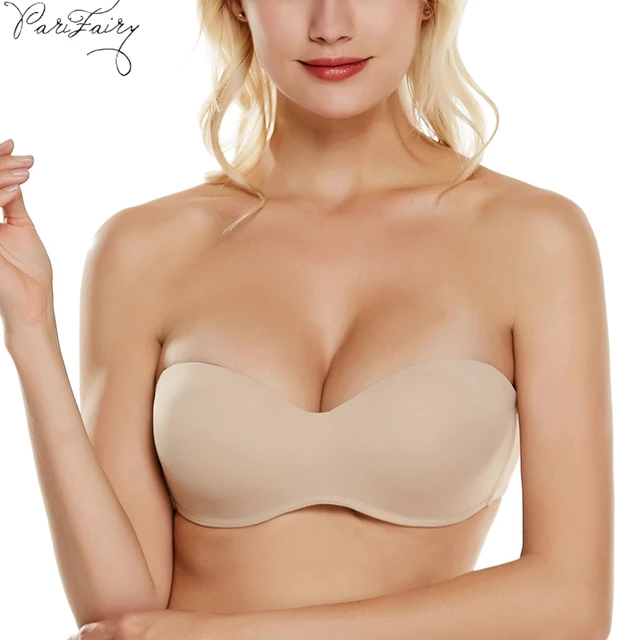 PariFairy Sexy Push Up Bras Summer Underwear Women Strapless Bra Invisible  Half Cup A B C Wedding