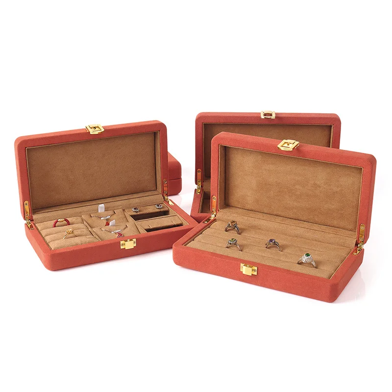 New Product Pu Leather Jewelry Storage Portable Box For Necklace Ring Pendant Bracelet Jewellery Showcase