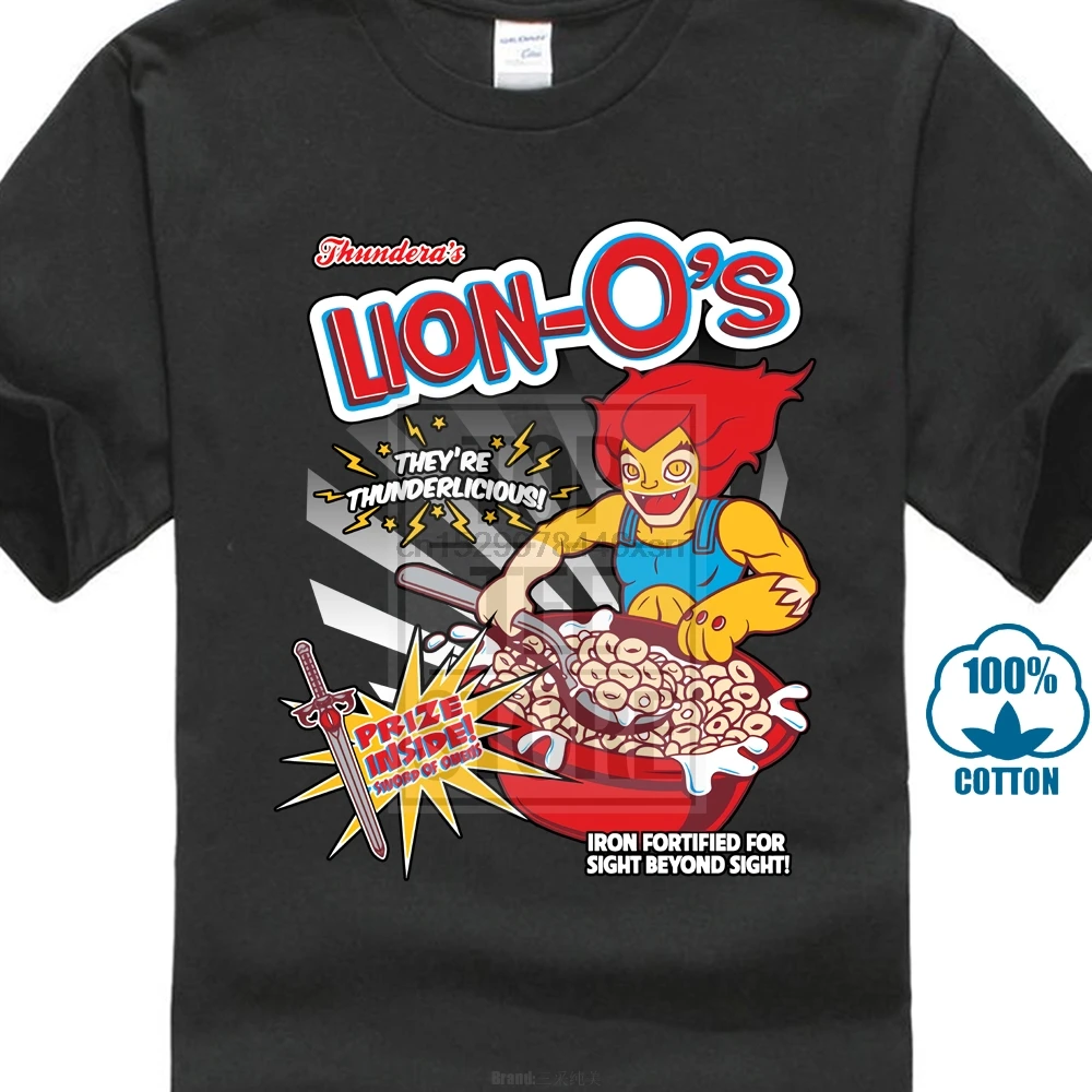 Lion-OCereal Comic Tshirt Men Custom Male Tee Shirts Brand Slim Fit Summer Clothes For Cheaper Funny Cartoon T Shirt | Мужская одежда