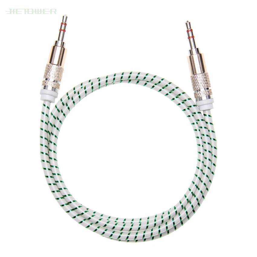 Colorful Jack 3 5mm Audio Cable candy Car AUX Cable Headphone Extension Code for Phone Car Headset Speaker 100pcs lot