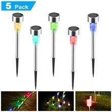 Светодиодный садовый светильник на солнечной батарее водонепроницаемый газонный светильник s лампы на солнечных батареях для дорожки двора патио дорожки Рождественская вечеринка наружное украшение