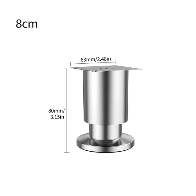 1pcs 8-30cm metal adjustable furniture legs stainless steel furniture replacement legs for tables cabinets TV cabinets sofa feet 8cm-1pcs