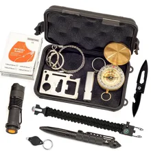 11 в 1 набор снаряжения для выживания на открытом воздухе, набор для выживания в путешествии, инструмент для повседневного использования, принадлежности для экстренных ситуаций, снаряжение для выживания, тактический набор первой помощи