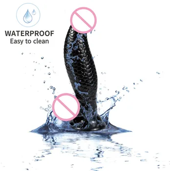 Realistic Dragon Dildos Fish Scale Animal Cock Female Masturbation Big Dick With Suction Cup Artificial Penis For Women Lesbian 6