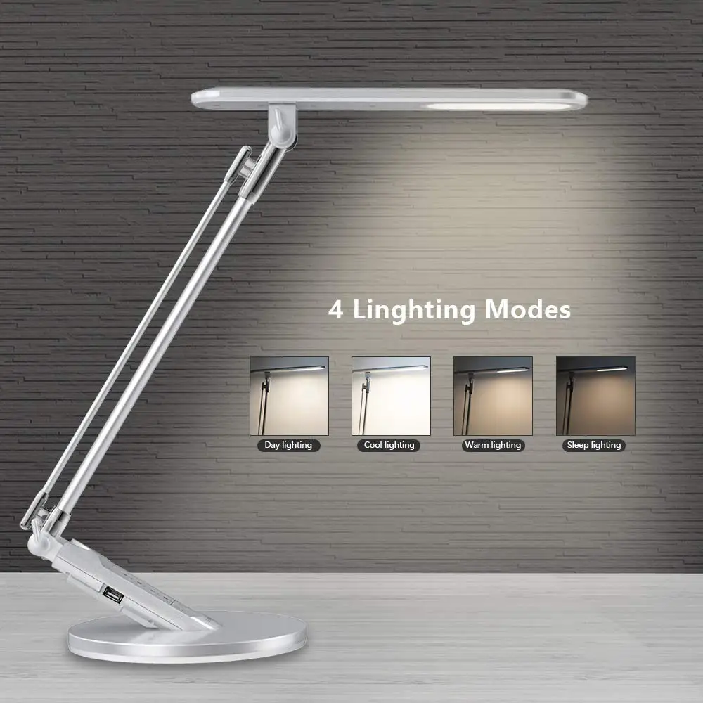  Desk Lamp 36pcs LEDs 14W 7Dimming Levels Table Lamps With 4 Lighting Modes 1-Hour Auto Timer USB Ch - 4000371035833