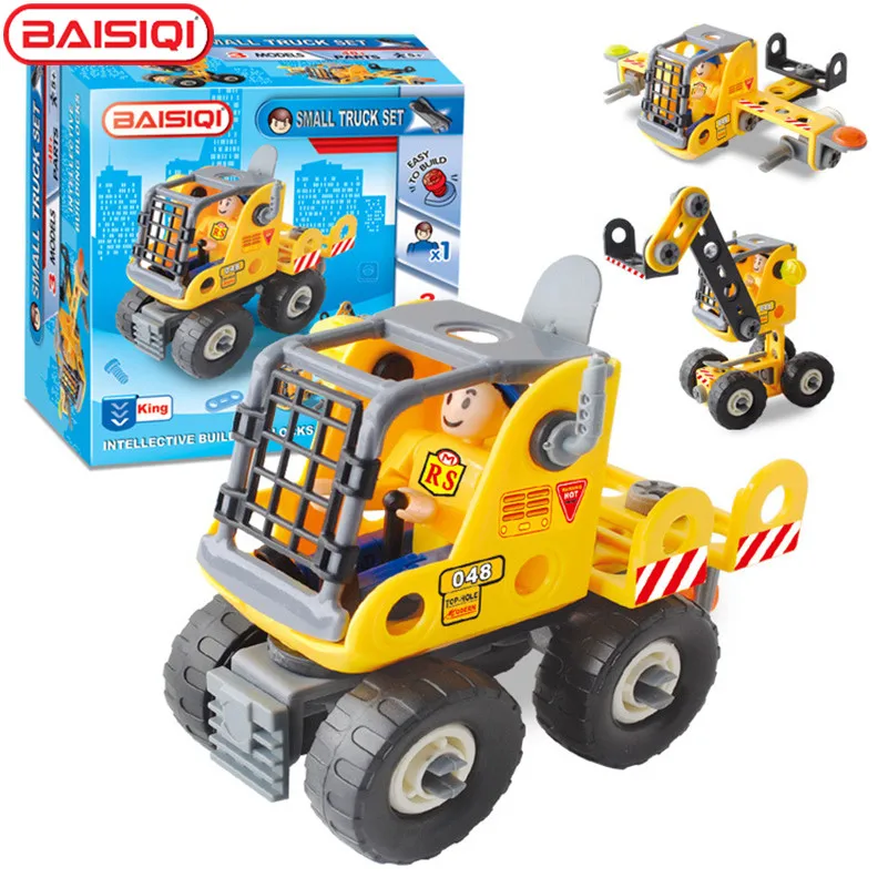 

3 IN 1 Mechanical engineer Build screw block DIY Construction truck technic vehicle Figure toy kit for boy 6 7 8 year old