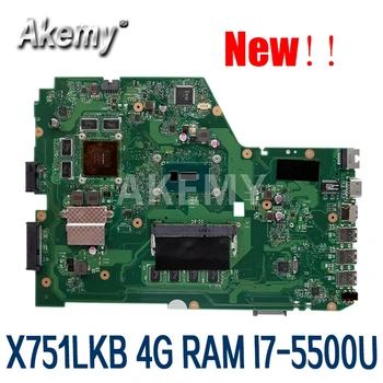 شراءAkemy X751LK اللوحة الأم REV 2.0 ل For Asus X751LK X751LKB X751LX اللوحة الأم للكمبيوتر المحمول GTX 850M 4G RAM I7-5500U
