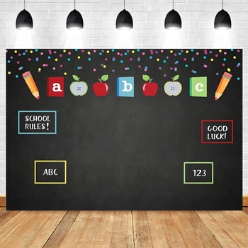 

Children Back To School Baby Portrait Blackboard Photography Backdrop Custom Vinyl Photographic Background Photozone Photophone