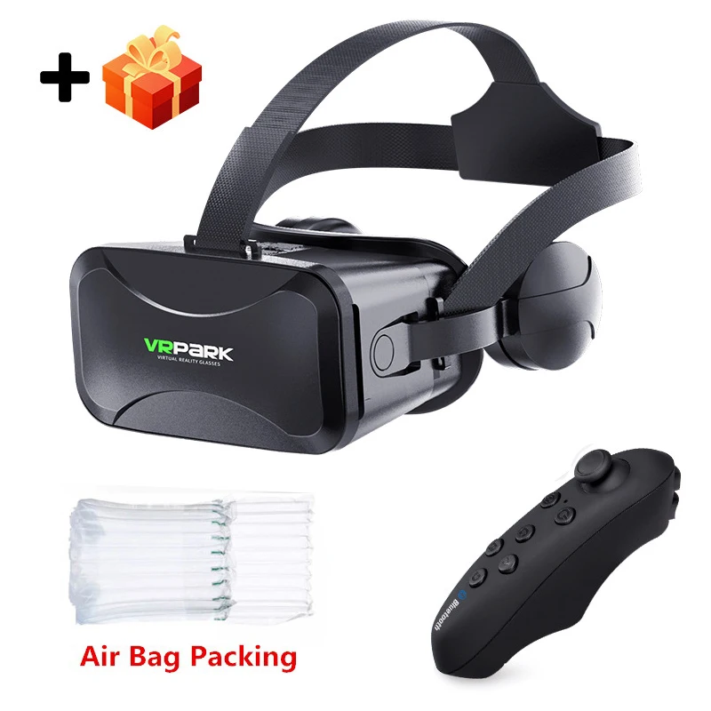 Bundle-5 VRPARK J30 3D VR Очки виртуальной реальности 3D очки гарнитура шлем для Android IPhone Игры смартфон с контроллерами - Цвет: Bundle-5