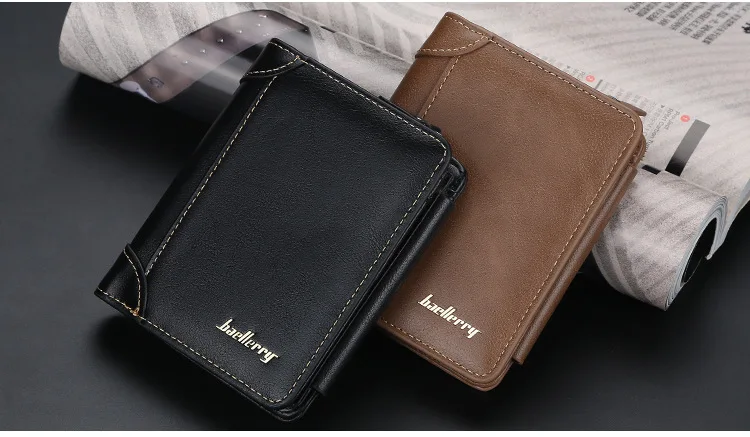 New Leather Men Wallets High Quality Zipper Short Desigh Card Holder Male Purse Vintage Coin Holder Men Wallets