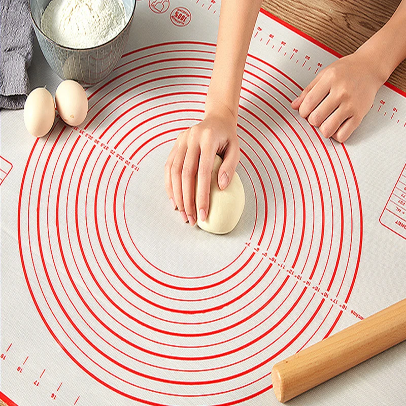 Silicone Pastry Mat Non Stick Baking Mat Cooking bakery tools with Measurement Fondant Counter Dough Rolling Mat Oven Liner