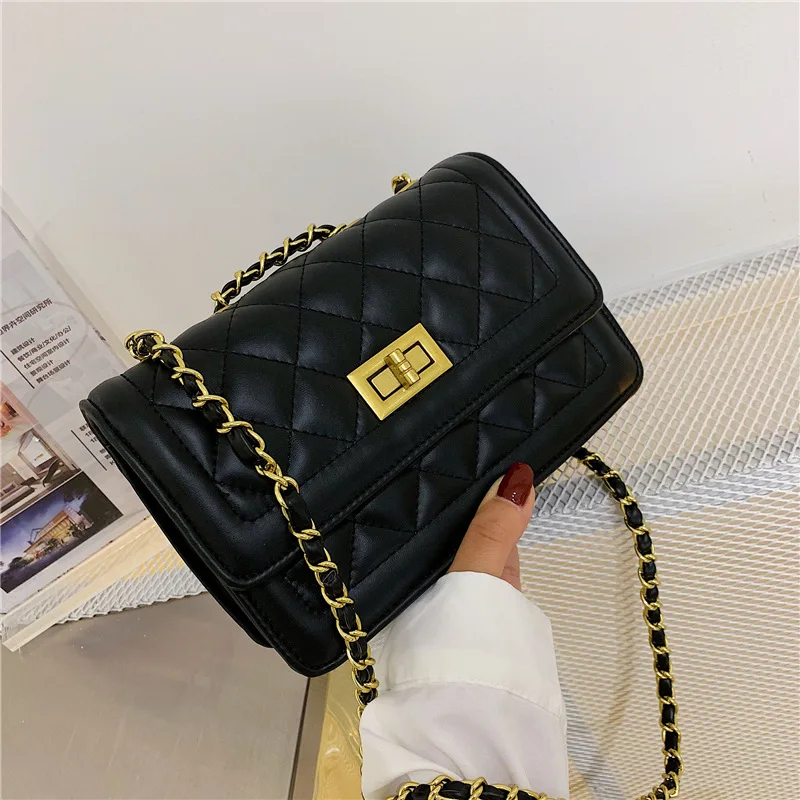 

hotsale designer fashion brand new women chain flap handbag PU leather luxury shoulder bag messenger tote purse lc28